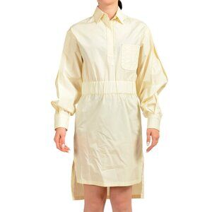 Scuderia Ferrari Women's Ivory Popeline Long Sleeve Dress US L IT 44